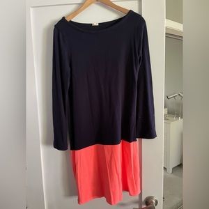 J. Crew Maritime Navy & Orange Dress